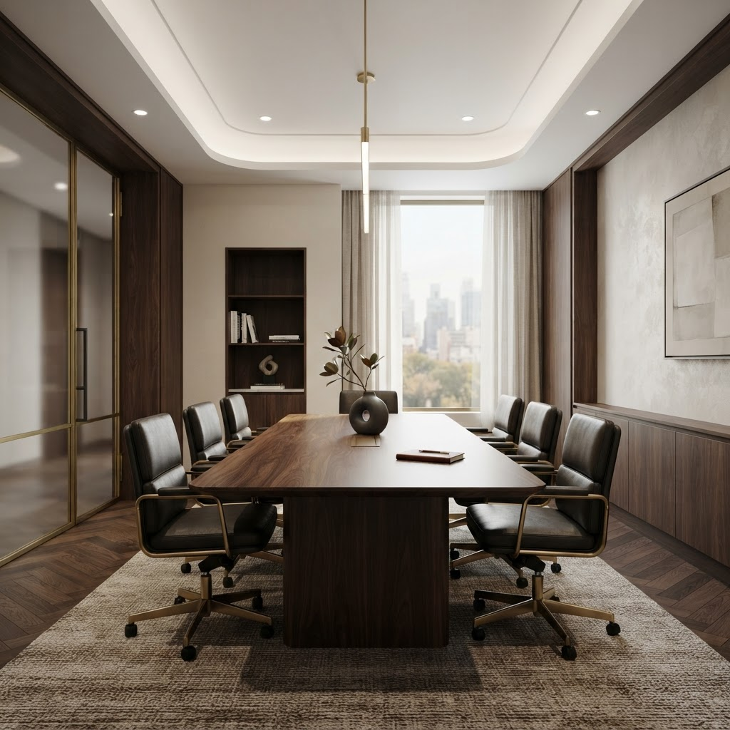 Refined interior of a private advisory office